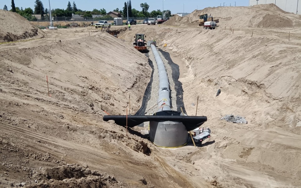 Eecar Corporation grading and storm drain corridor jobsite